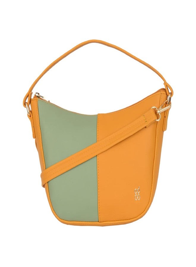 Baggit Women Yellow Saddle Sling Bag Small Size | Ladies Stylish Casual Cross Body Purse Handbag - Image 1